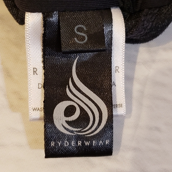 Ryderwear Arch Key Hole Cutout Spellout Band Sports Bra Charcoal Black s… - Picture 5 of 8